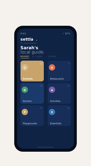 Settla. app categories